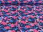 Preview: Baumwolljersey I Want Summer Blumen KATINOH Blau / Pink